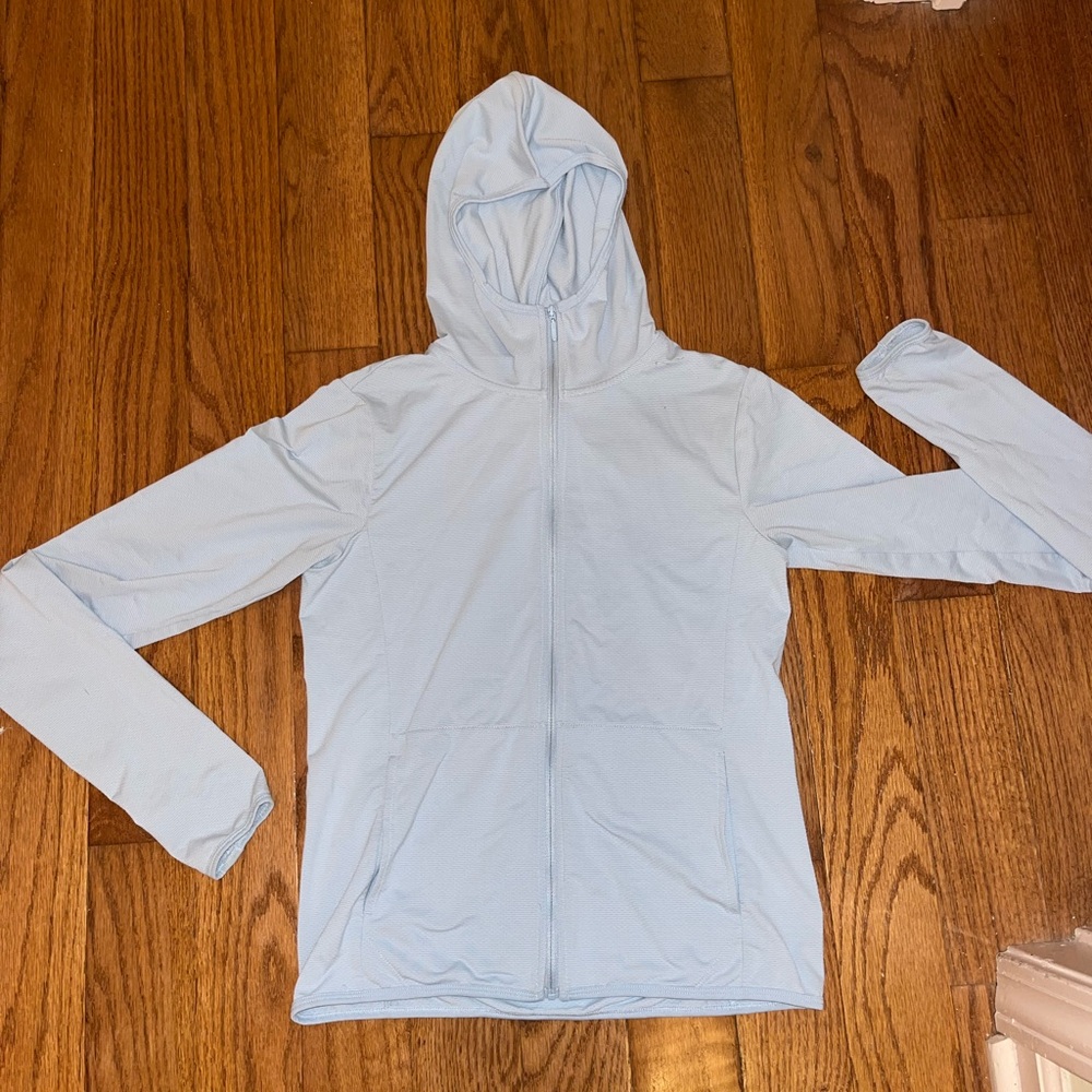 Light blue active zip up hoodie